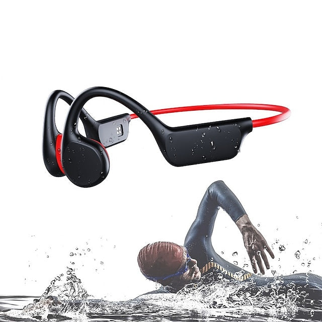 Waterproof Bone Conduction Bluetooth Earphones with 32GB Storage for Swimming