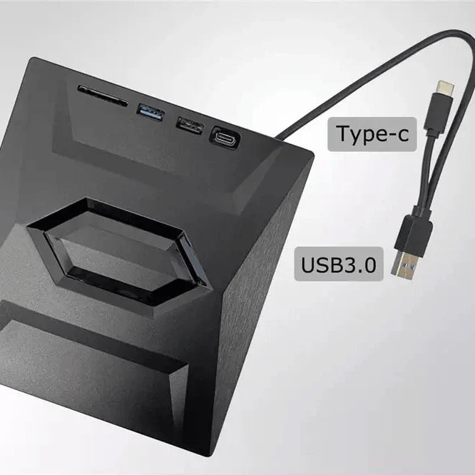 External DVD and CD Writer with USB Hub and SD Card Reader for PC and Laptop