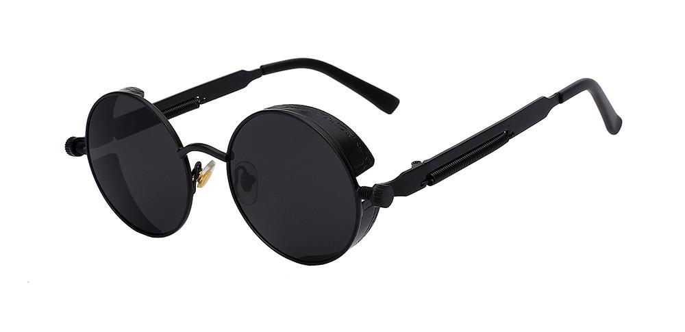 Steampunk Round Sunglasses with Side Shields