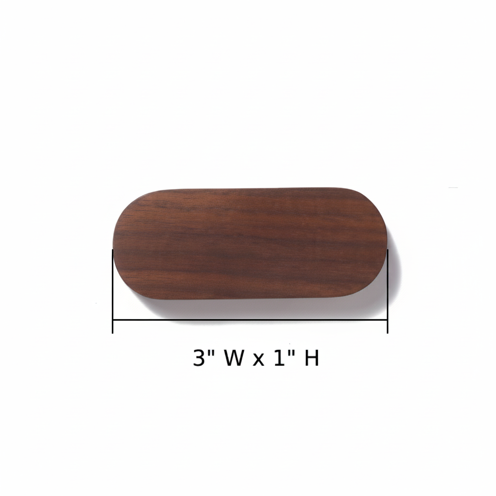 Magnetic Backed Wooden Key Organizer with Adhesive Wall Mount
