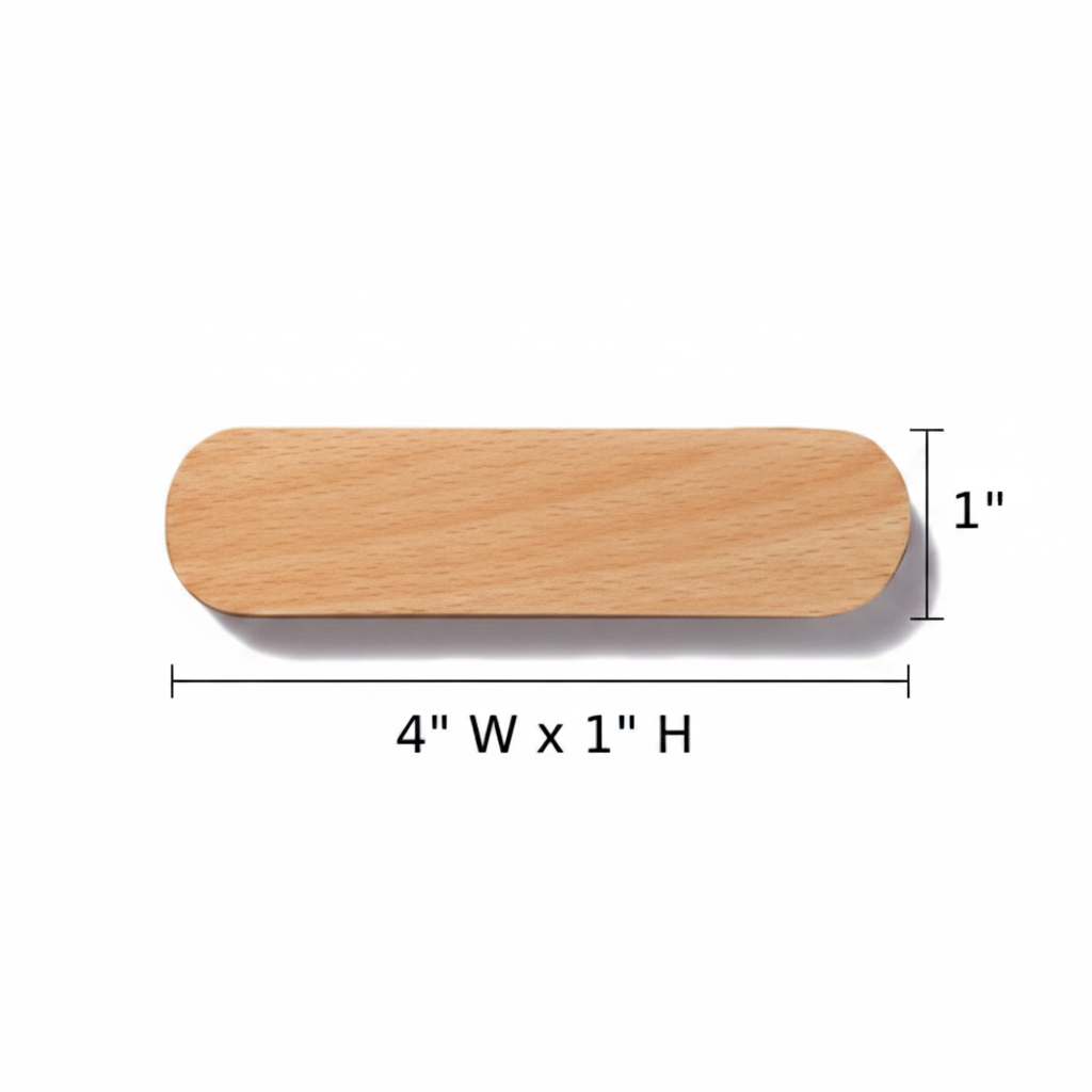 Magnetic Backed Wooden Key Organizer with Adhesive Wall Mount