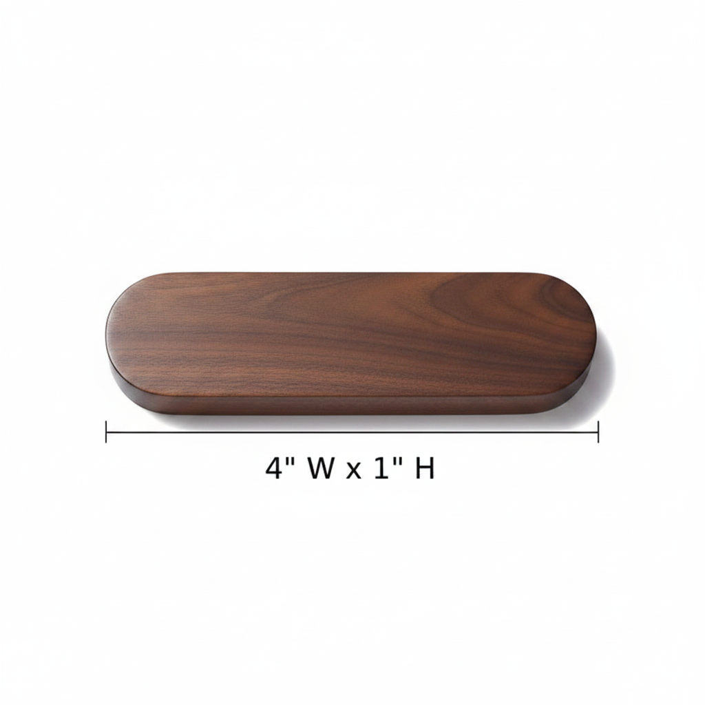 Magnetic Backed Wooden Key Organizer with Adhesive Wall Mount