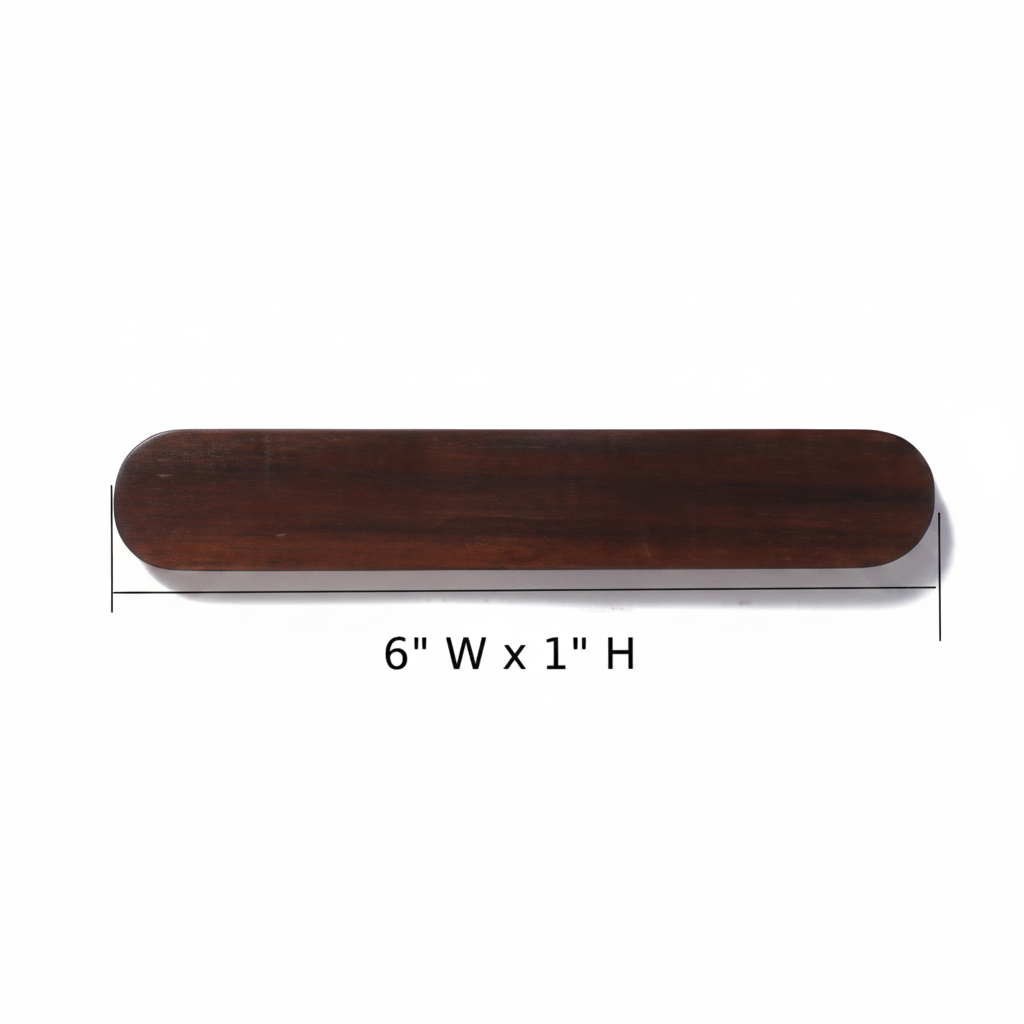 Magnetic Backed Wooden Key Organizer with Adhesive Wall Mount