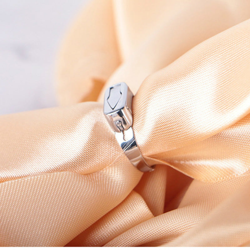 Compact Emergency Safety Ring with Hidden Blade - Stainless Steel Design
