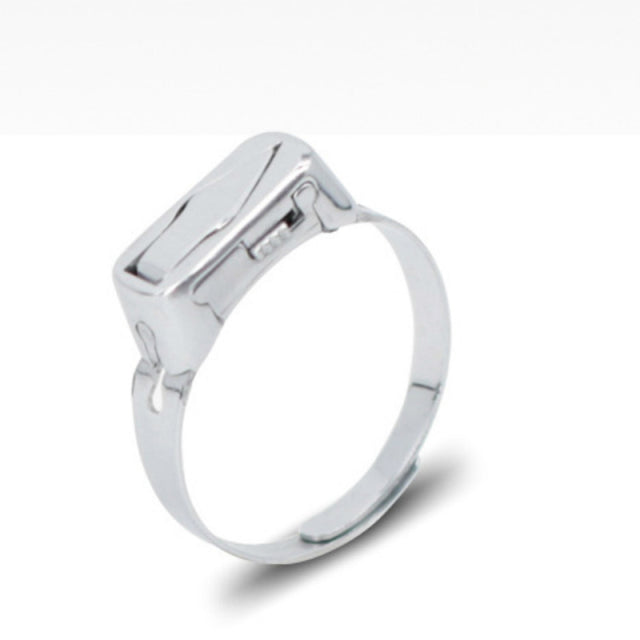 Compact Emergency Safety Ring with Hidden Blade - Stainless Steel Design