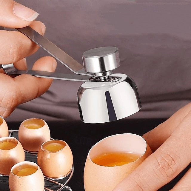 Egg Shell Cutter Tool in Stainless Steel for Soft and Century Eggs