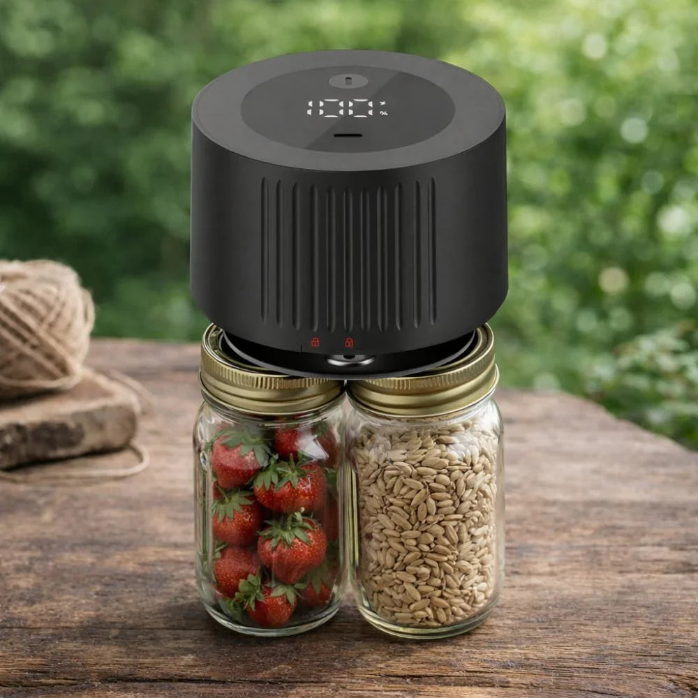 Vacuum Sealer System for Regular and Wide Mouth Mason Jars