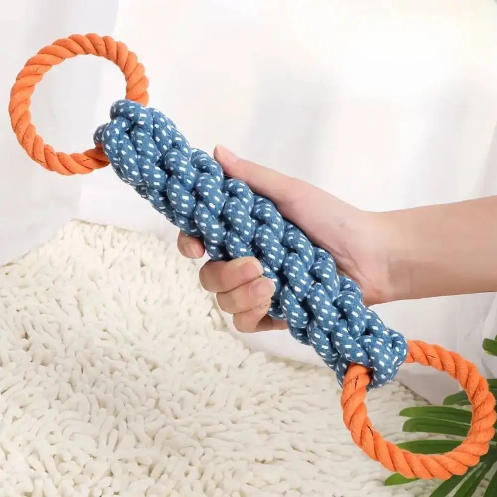 Chew Toy for Dogs - Braided Rope with Tug and Fetch Features