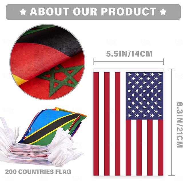 International String Flag Banner for 200 Countries – Sports Events & Classroom Decor