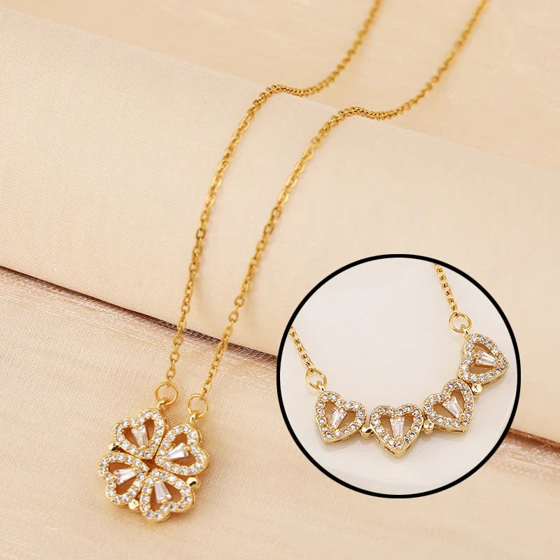 Delicate Chain Necklace Featuring Four Leaf Clover Pendant for Women