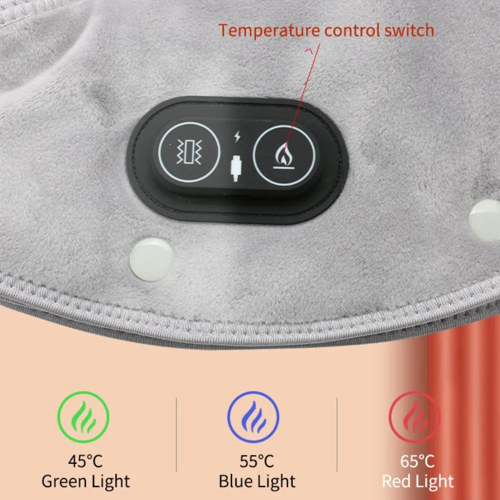 Neck and Shoulder Heated Wrap with USB Power and Three Heat Settings