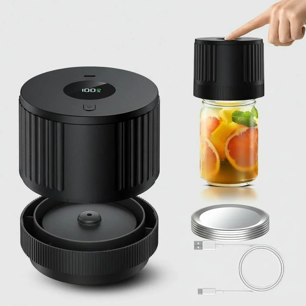 Vacuum Sealer System for Regular and Wide Mouth Mason Jars