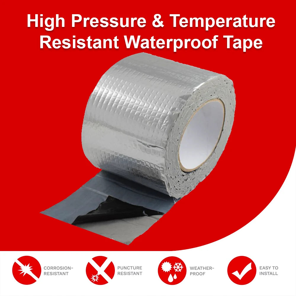 Butyl Waterproof Tape for Sealing Pipes and Surfaces - Aluminum Foil