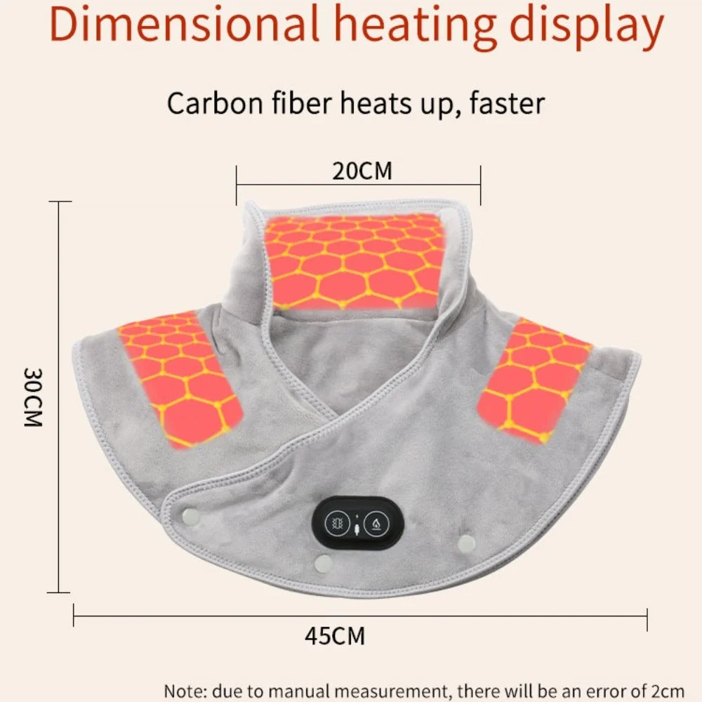 Neck and Shoulder Heated Wrap with USB Power and Three Heat Settings