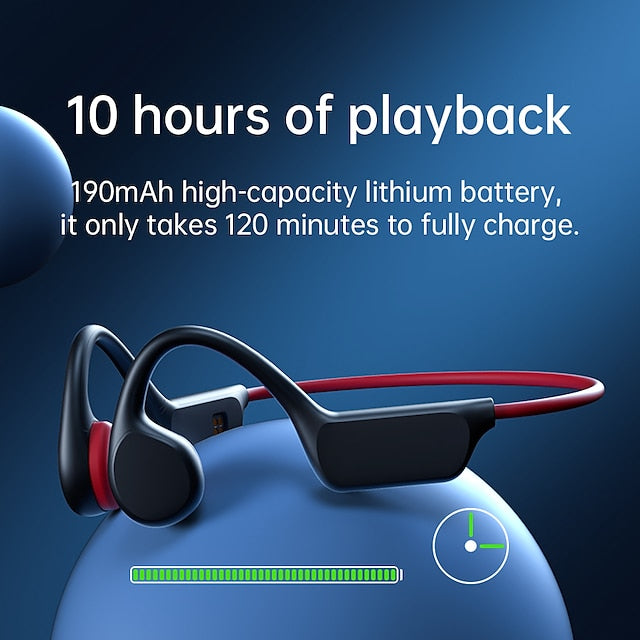 Waterproof Bone Conduction Bluetooth Earphones with 32GB Storage for Swimming