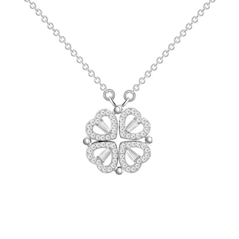 Delicate Chain Necklace Featuring Four Leaf Clover Pendant for Women