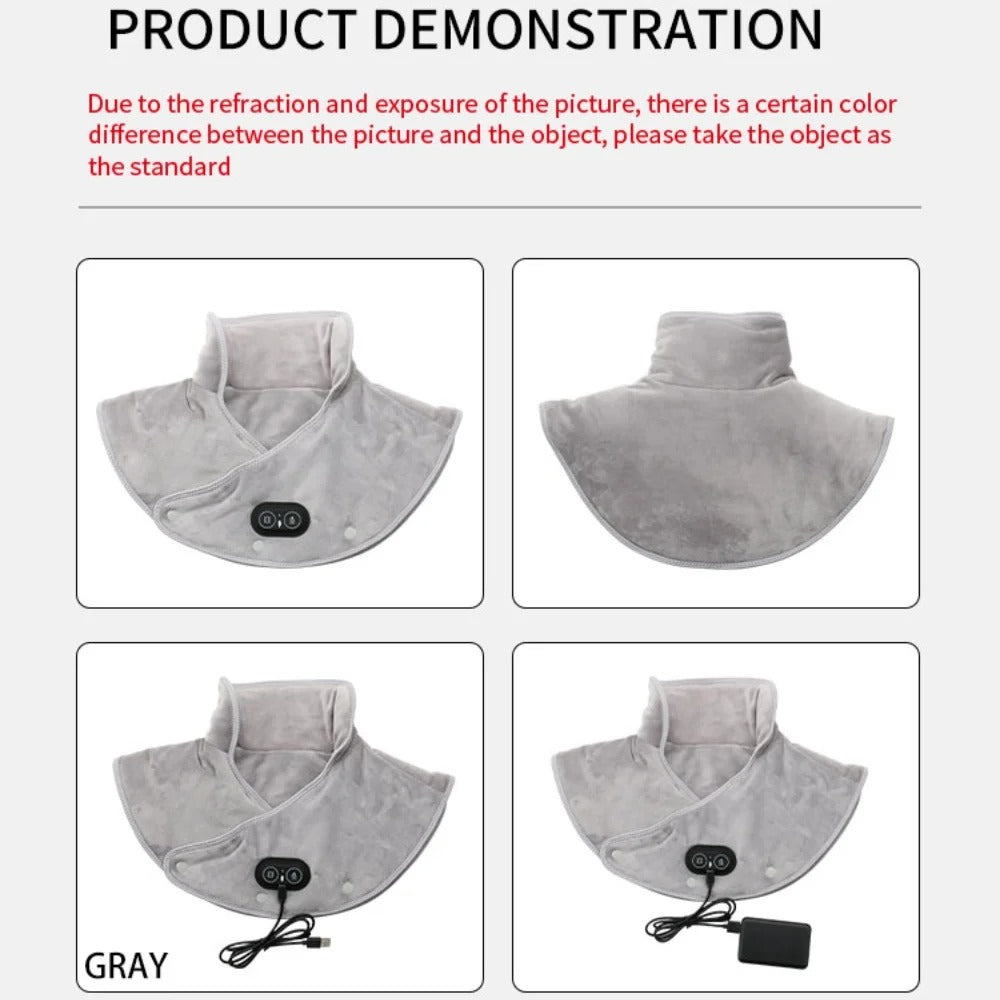 Neck and Shoulder Heated Wrap with USB Power and Three Heat Settings