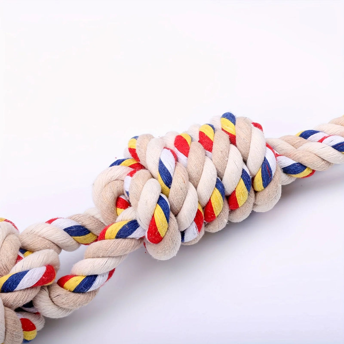 Chew Toy for Dogs - Braided Rope with Tug and Fetch Features