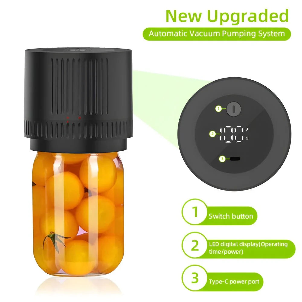 Vacuum Sealer System for Regular and Wide Mouth Mason Jars