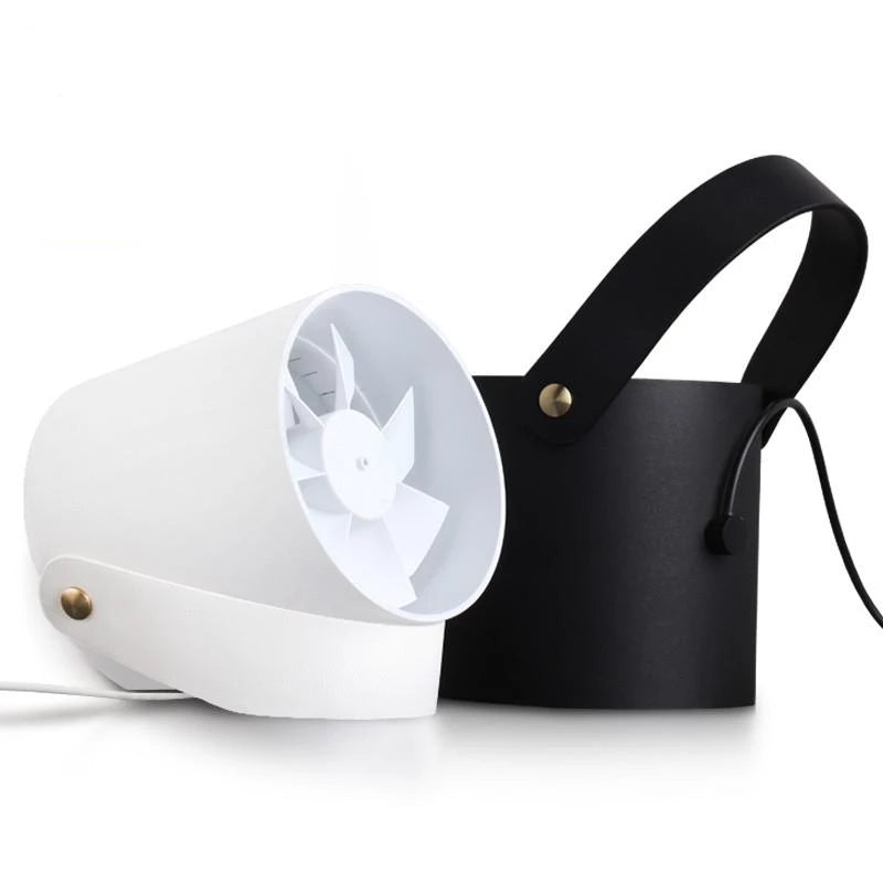 Compact USB Fan with Touch Control – Dual Blade Portable Cooler