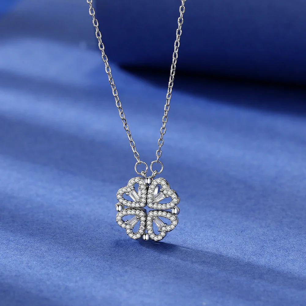 Delicate Chain Necklace Featuring Four Leaf Clover Pendant for Women