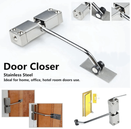 Stainless Steel Door Closer with Adjustable Force – Supports Up to 30 kg