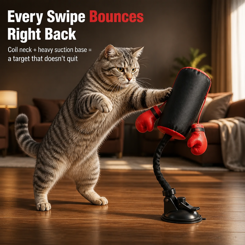 Spring-Loaded Cat Toy for Indoor Play - Fun Energy Burner