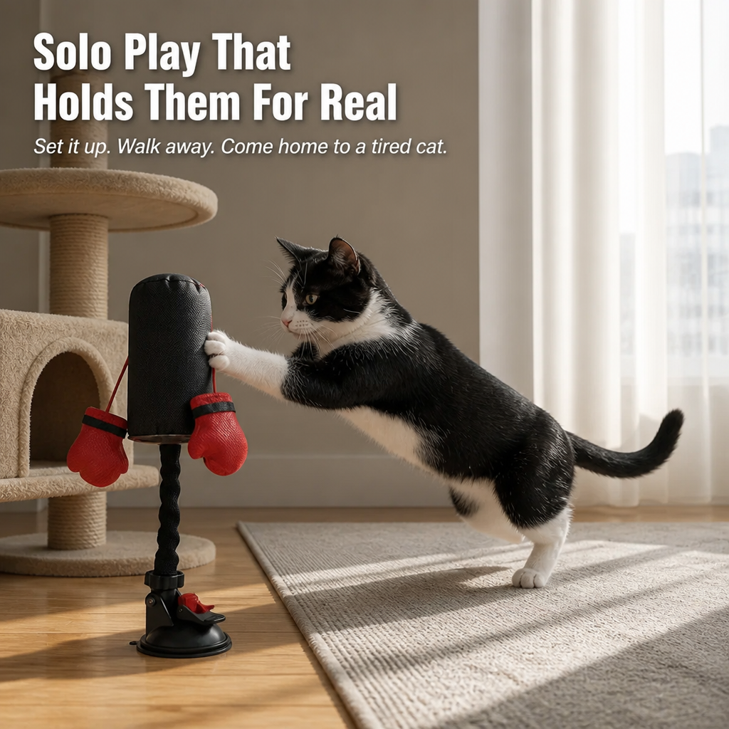 Spring-Loaded Cat Toy for Indoor Play - Fun Energy Burner