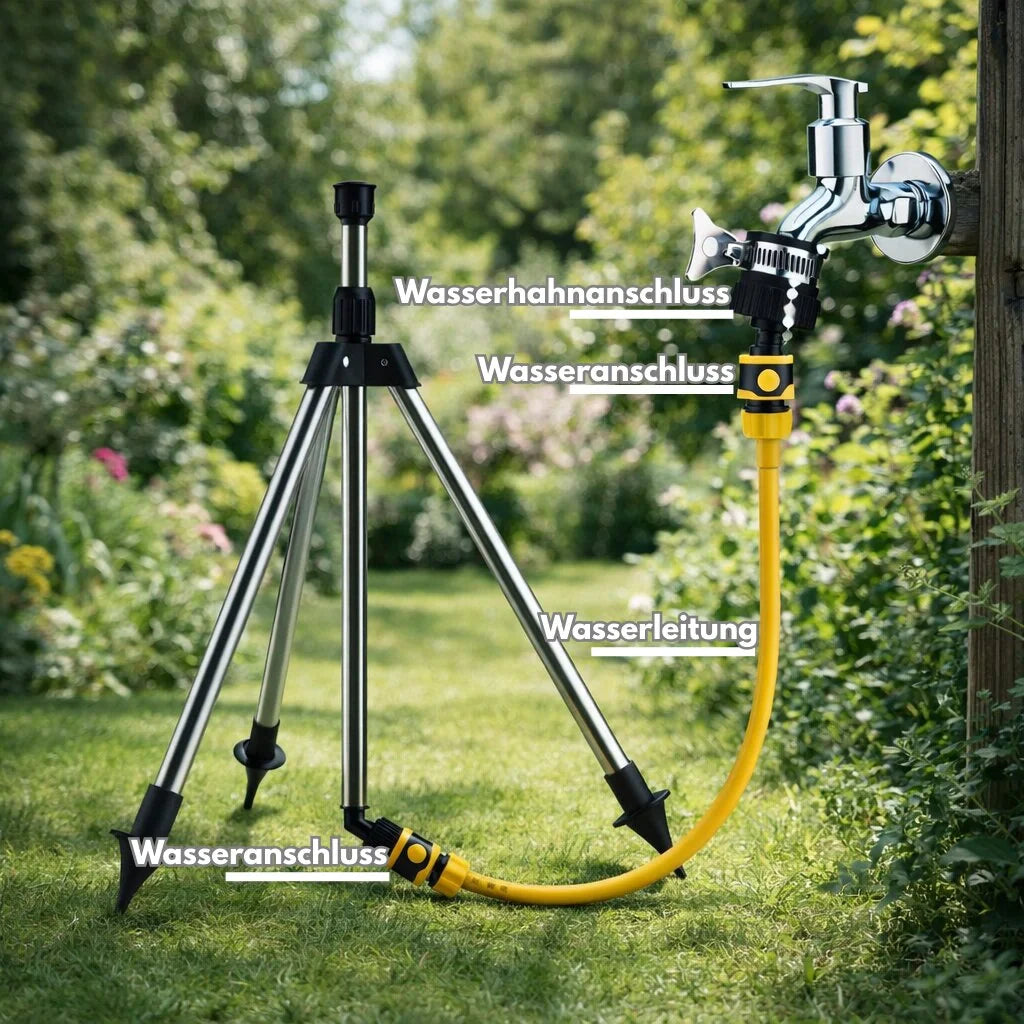 Elevate Your Garden with the 360° Stable Sprinkler