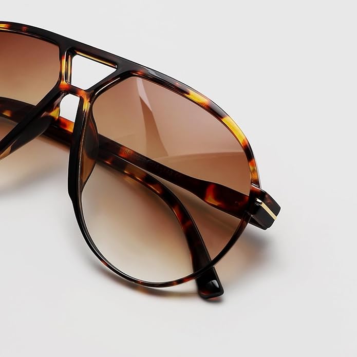 Retro Oversized Sunglasses – UV400 Protection Aviator Style