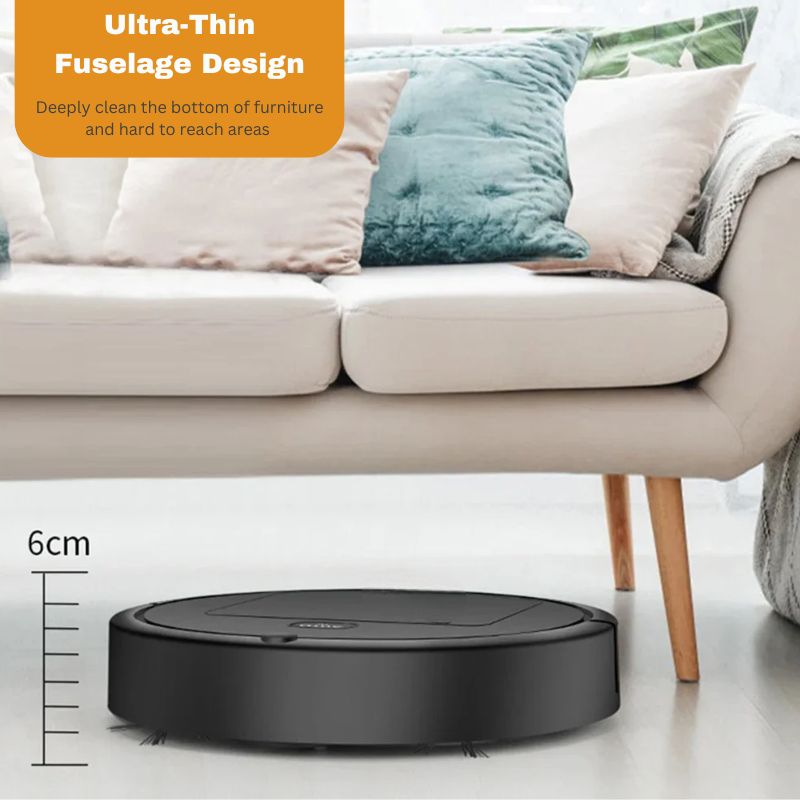3-in-1 Robot Vacuum and Mop – Slim Design for Hard Floors and Pet Hair
