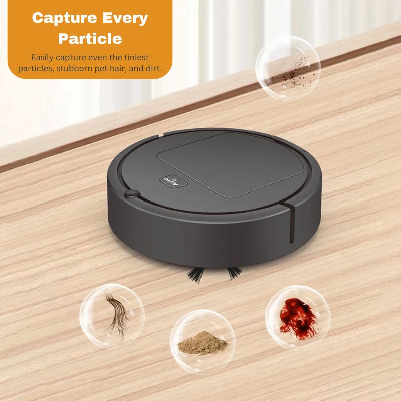 3-in-1 Robot Vacuum and Mop – Slim Design for Hard Floors and Pet Hair