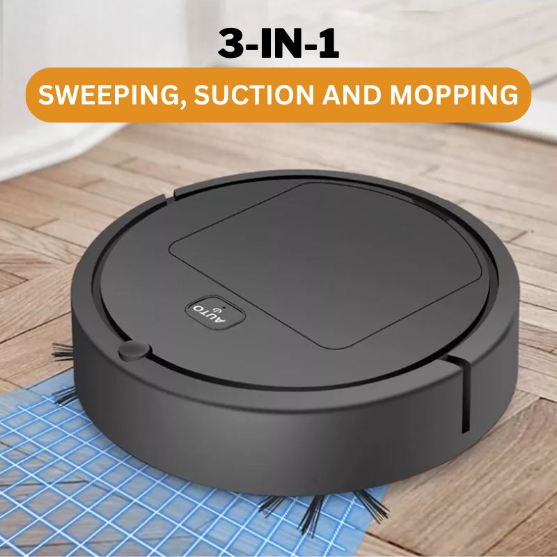 3-in-1 Robot Vacuum and Mop – Slim Design for Hard Floors and Pet Hair