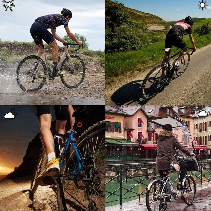 Smart Bicycle Tail Light with 6 Modes & Rechargeable Battery