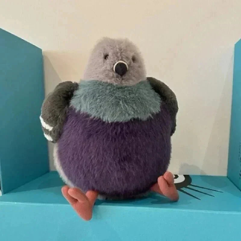 Soft Plush Bird Toy – Cuddly Fluffy Pigeon for Comfort and Unique Decor