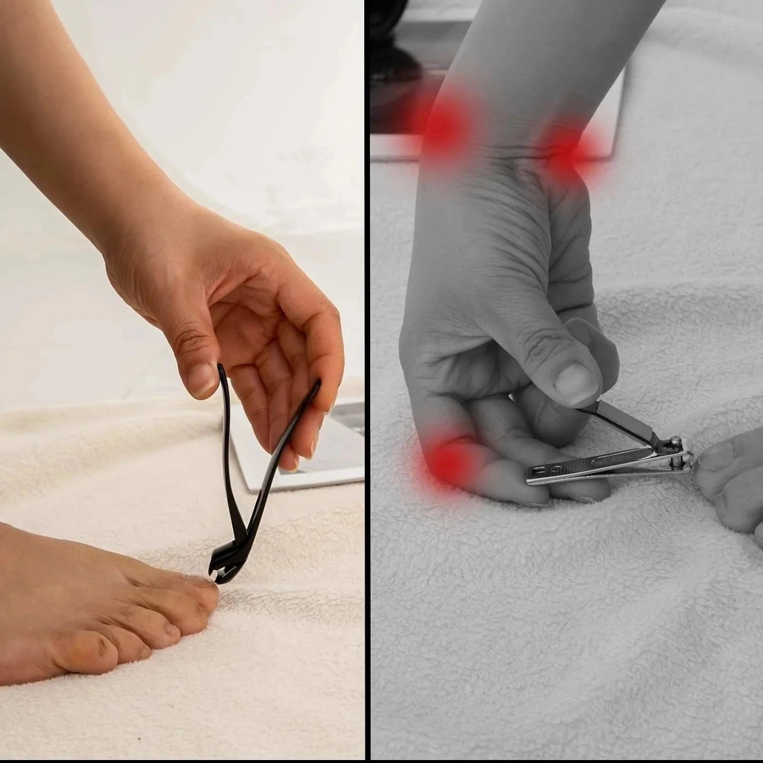 Long Handle Nail Scissors – Ergonomic 2-Pack for Thick Nails