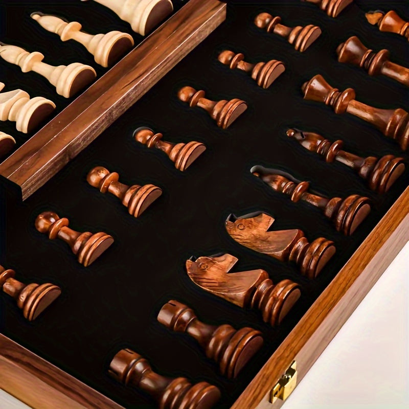 Elegant Portable Wood Chess Set | Classic and Compact