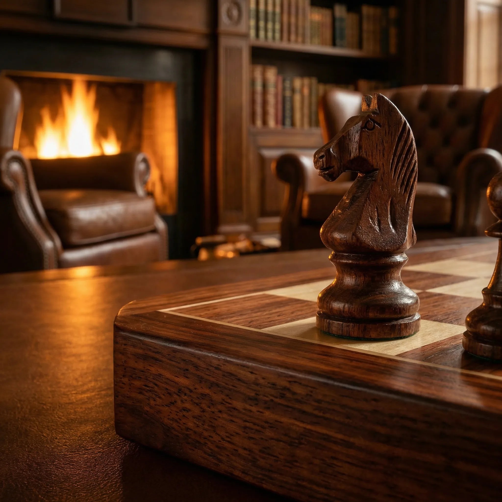 Elegant Wooden Chess Set | Portable & Foldable Design