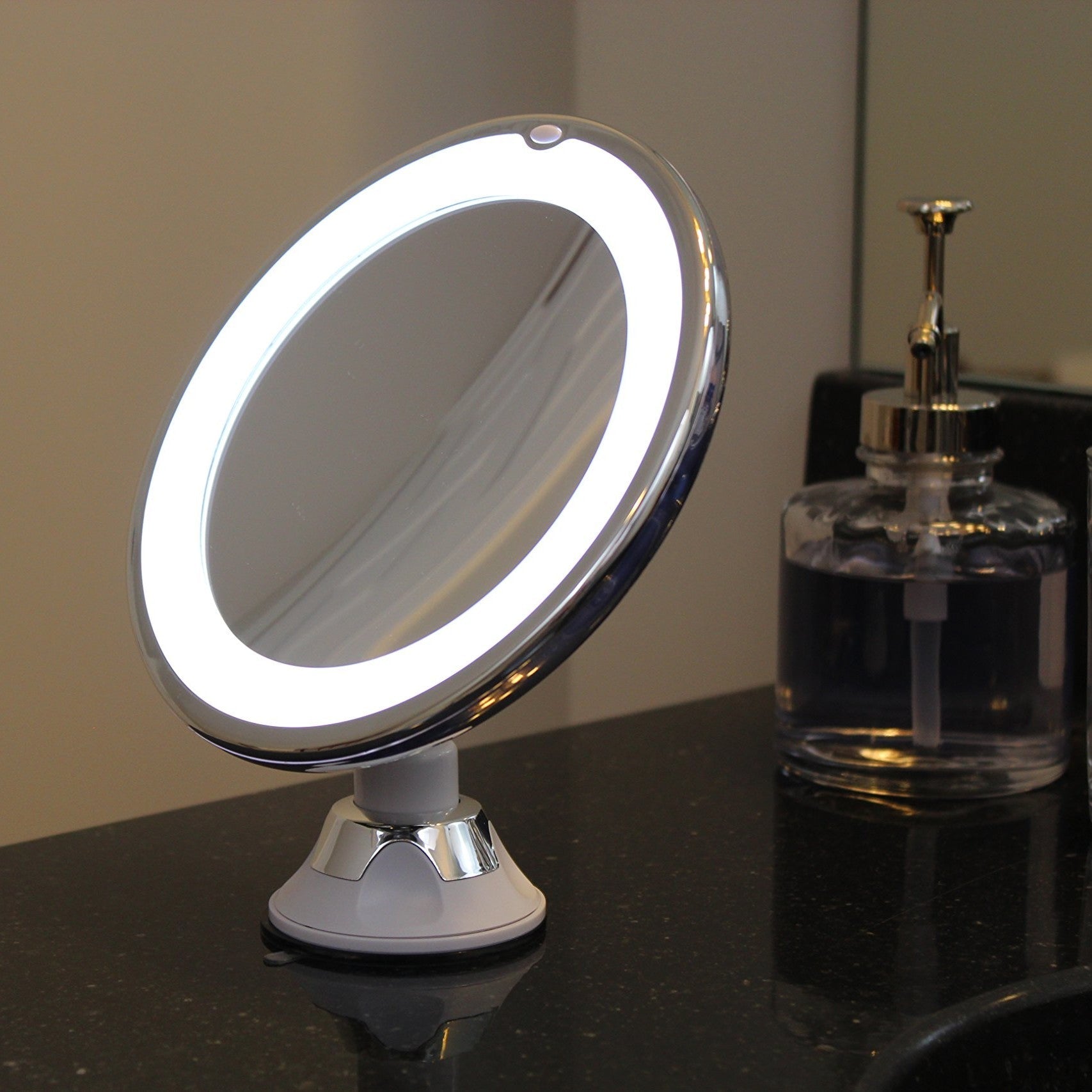 Illuminated Magnifying Makeup Mirror with 10x Zoom