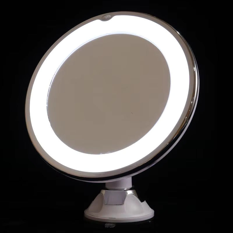 BrightView 10x Magnifying Makeup Mirror with LED Lighting
