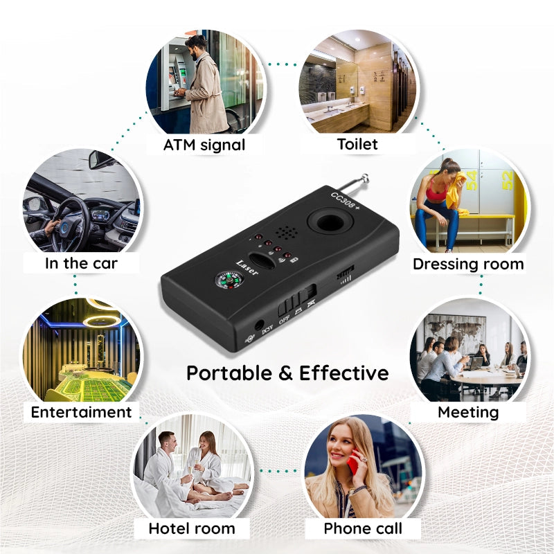 Portable Insect Detector – Hidden Camera and Microphone Locator for Rentals, Hotels, and Private Areas