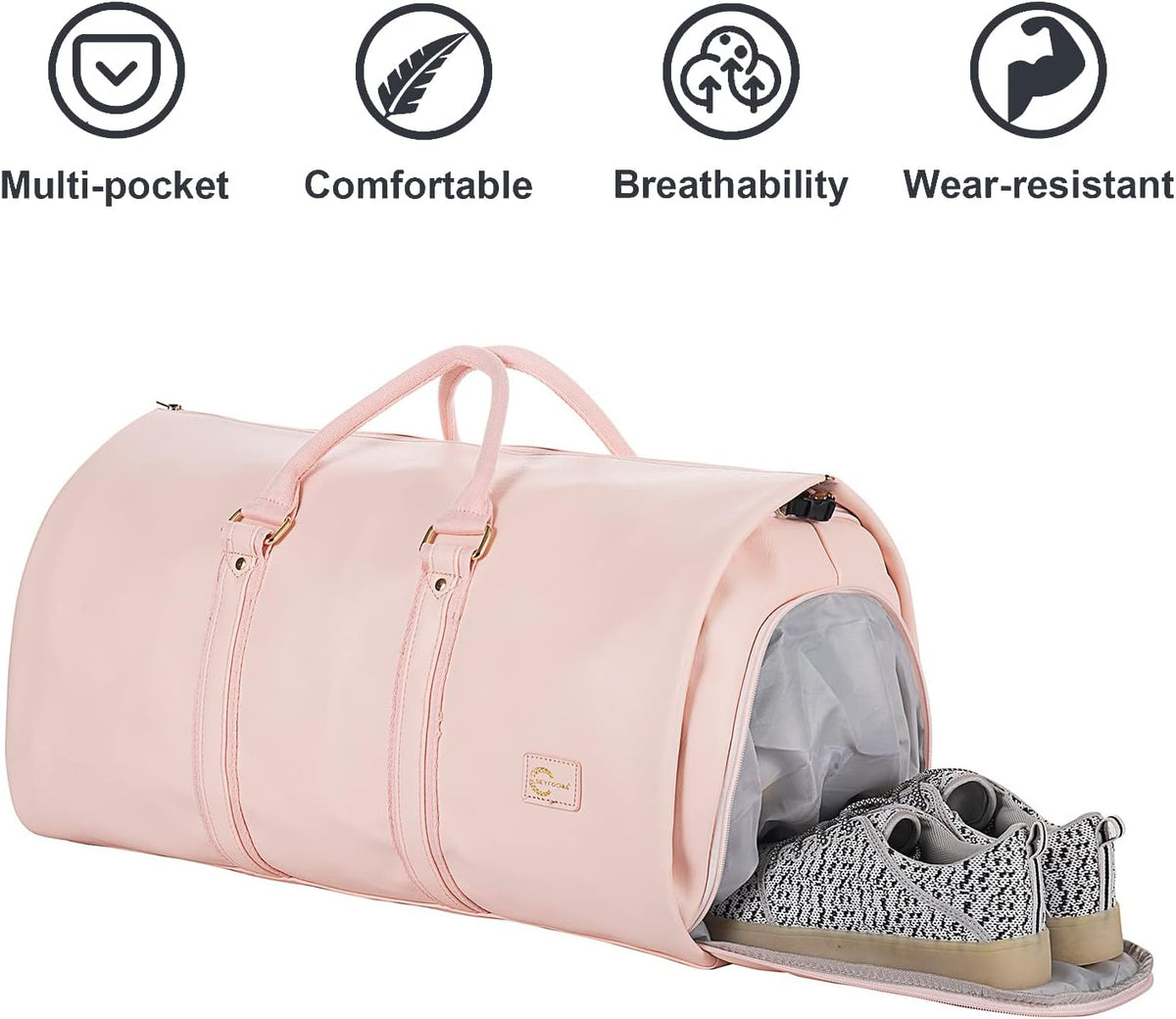 Weekender Suit Duffel and Carry-On Bag – Convertible PU Leather