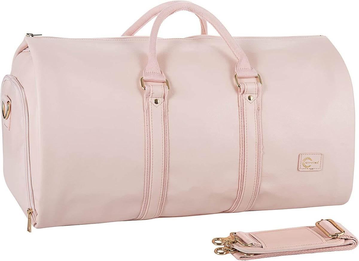 Weekender Suit Duffel and Carry-On Bag – Convertible PU Leather