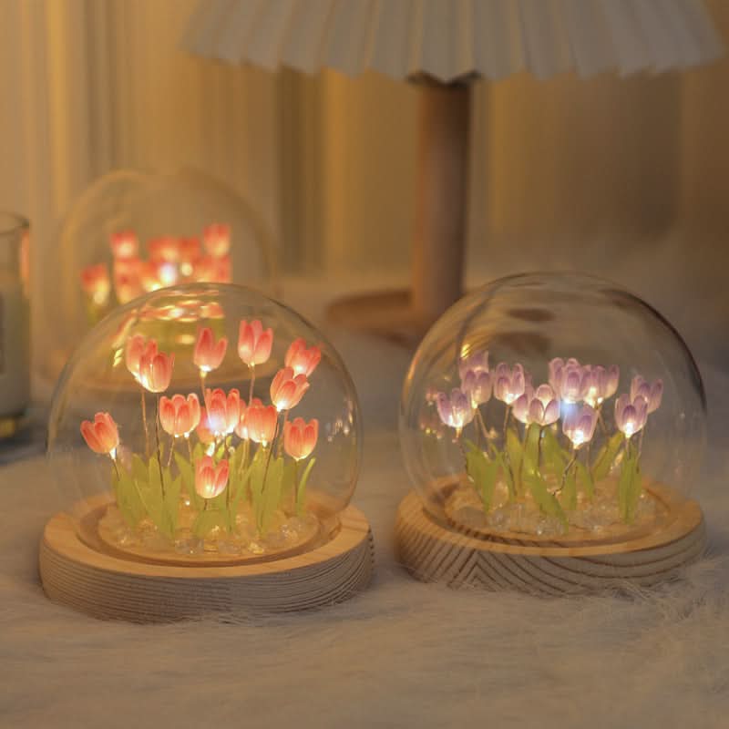 Gentle Glow Tulip Lamp for Peaceful Sleep Spaces