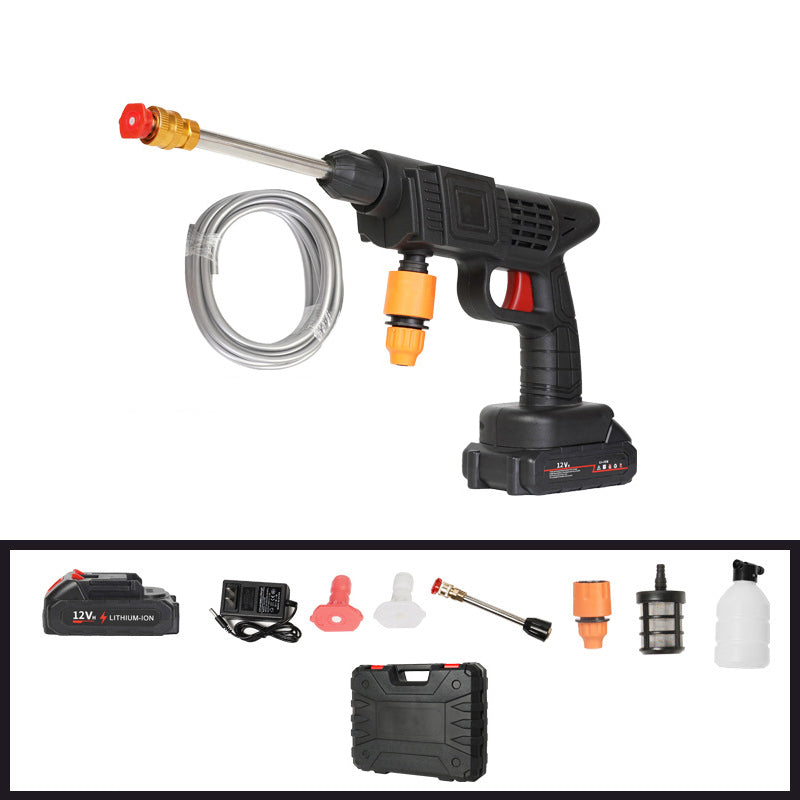 Compact Cordless High-Pressure Washer with Dual Nozzles