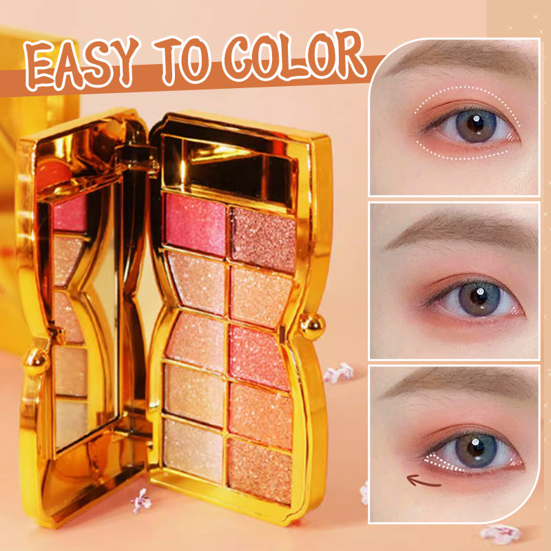 10-Color Sparkly Eyeshadow Palette for Makeup Enthusiasts