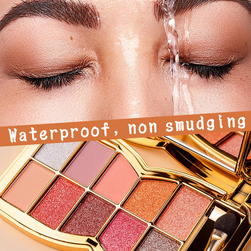 10-Color Sparkly Eyeshadow Palette for Makeup Enthusiasts