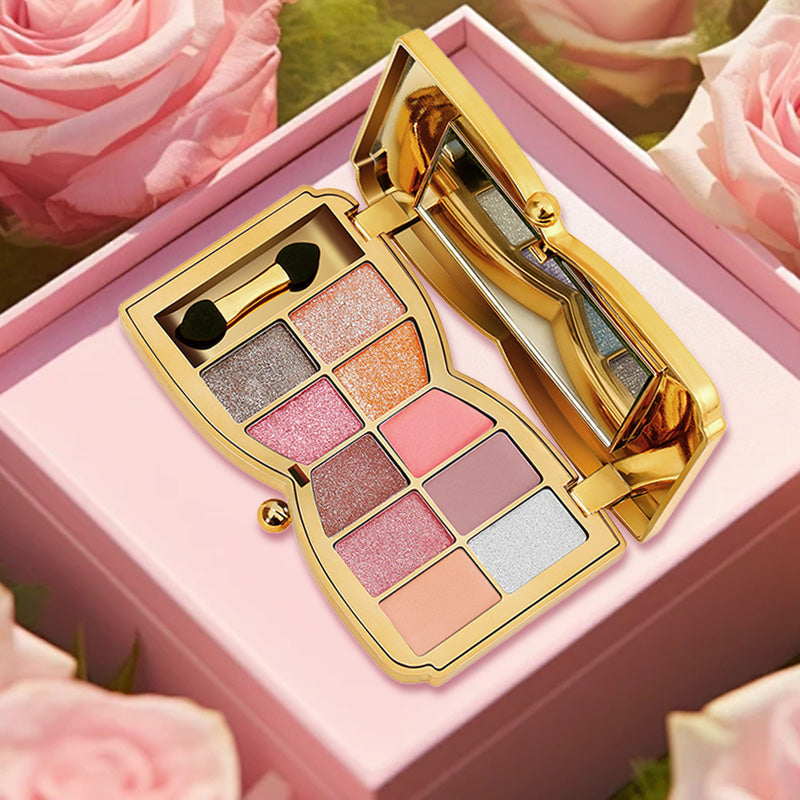 10-Color Sparkly Eyeshadow Palette for Makeup Enthusiasts