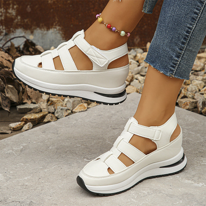 Adjustable Closed Sandals with Air-Cushioned Non-Slip Sole
