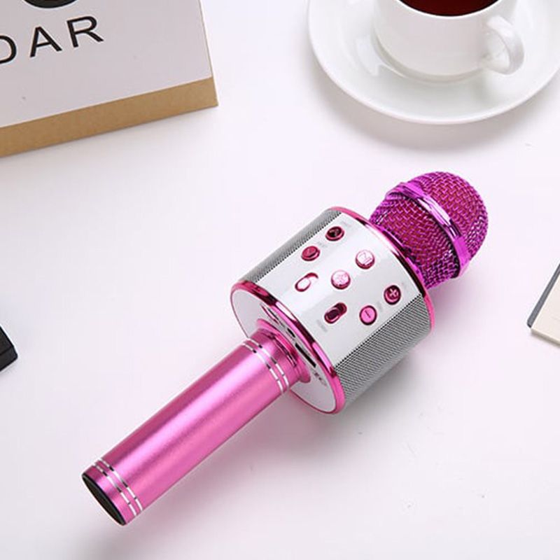 Bluetooth Karaoke Microphone with Built-in Speaker